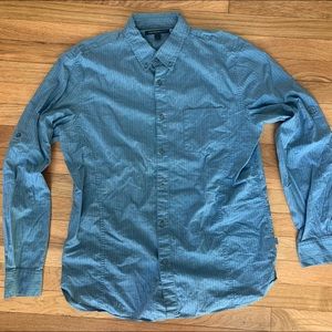John Varvatos Long Sleeve, Blue w/ Stripes